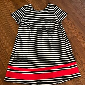 1901 casual black and white swing dress, size M